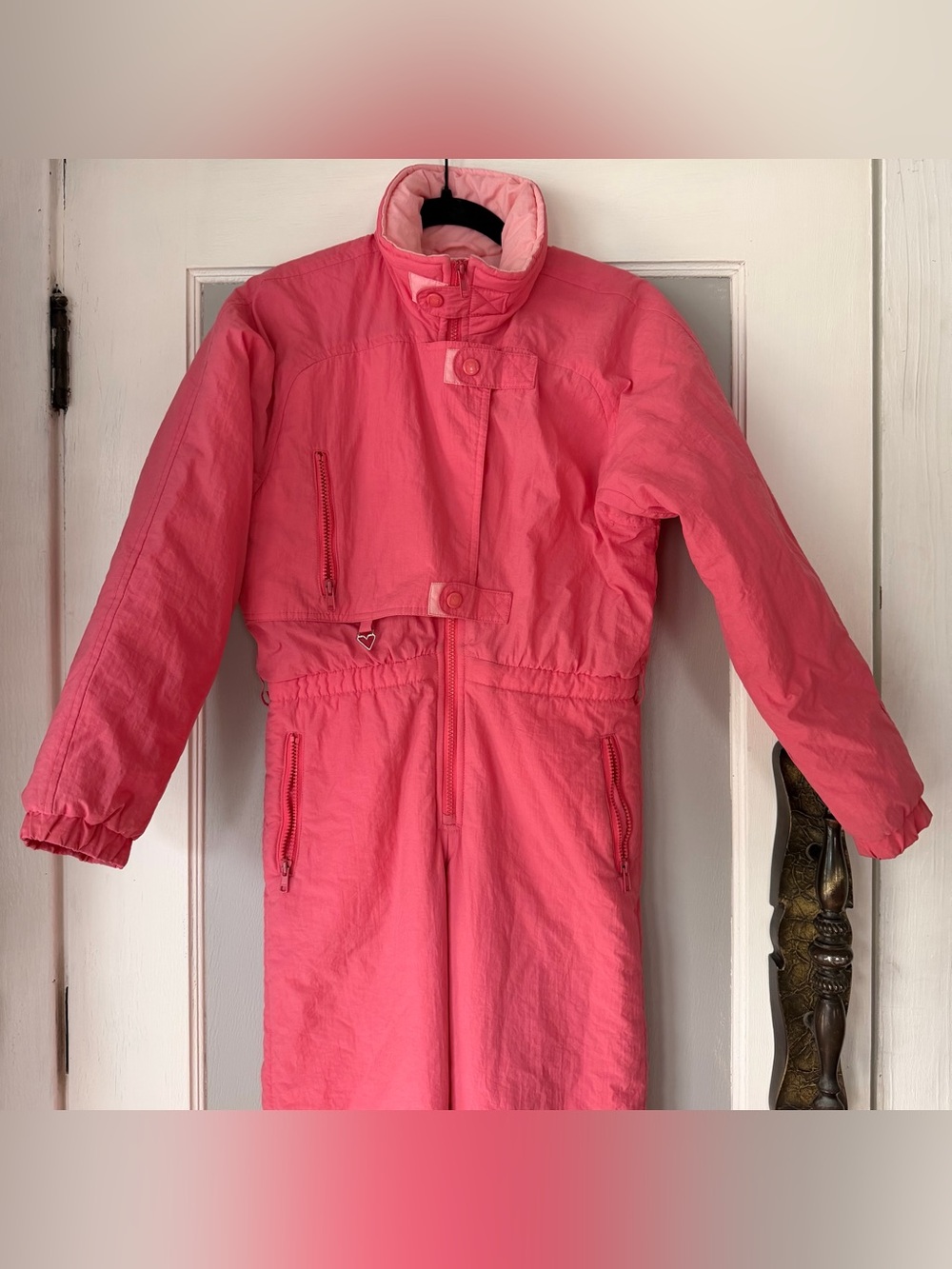 Vintage juniors Obermeyer Nicolette pink ski suit snowsuit one piece